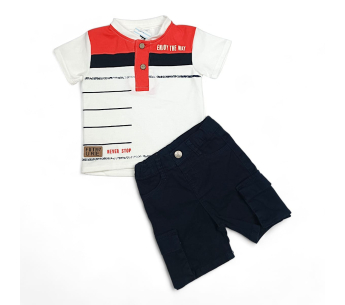 Conjunto Polo Bermuda Drill Explorador Niño