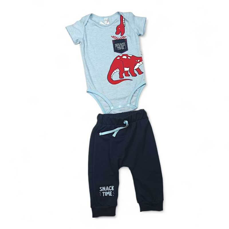 Conjunto Mameluco Sudadera Dino Niño