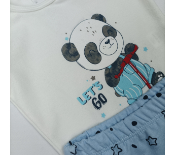 Conjunto Mameluco Pantalón Panda Niño