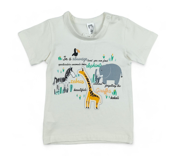 Conjunto Camiseta Pantalon En Jean Suave Animalitos Niño