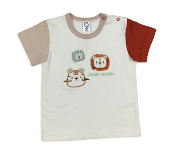 Conjunto Camiseta Pantaloneta Bebé Safari Friends Niño