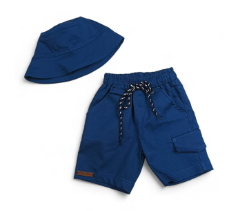 Conjunto Camiseta Bermuda Gorro Elefante Niño