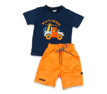 Conjunto Camiseta Bermuda Drill The Beach Niño