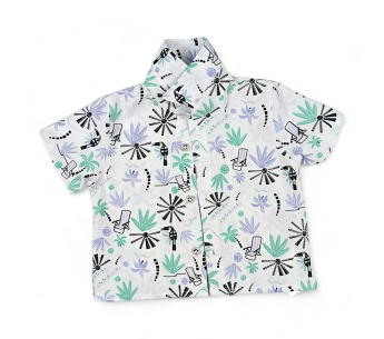 Conjunto 3 Piezas Camiseta Chaleco Pantaloneta Tela Estampado