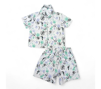 Conjunto 3 Piezas Camiseta Chaleco Pantaloneta Tela Estampado