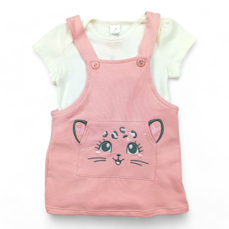 Conjunto Mameluco Braga Niña Gato