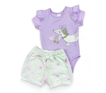Conjunto Perrito Salchicha Short Puntos