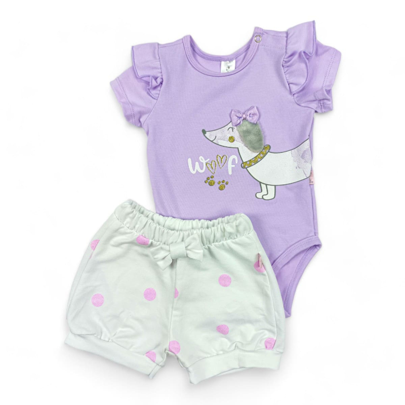 Conjunto Perrito Salchicha Short Puntos