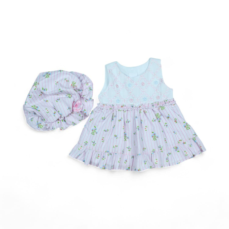 Vestido Asoleador Con Gorro Floral