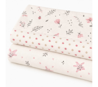 Pack de 3 Camisetas para Bebé Niña Manga Corta Estampadas
