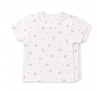 Pack de 3 Camisetas para Bebé Niña Manga Corta Estampadas