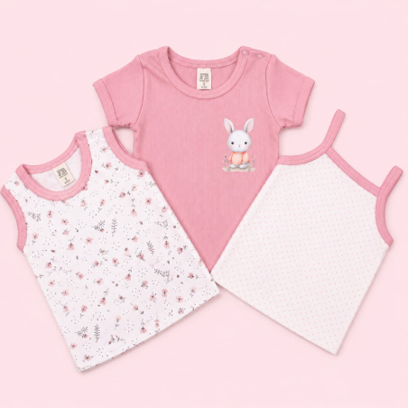 Pack de 3 Camisetas para Bebé Niña