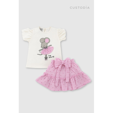 Conjunto Niña falda Punticos