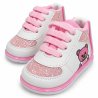Zapato No Tuerce para Niña Rosado con Blanco y Brillos