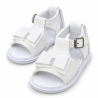 Sandalias No Tuerce para Niña Blancas con Moño Decorativo