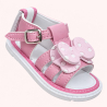 Sandalias No Tuerce para Niña Rosadas con Moño de Lunares
