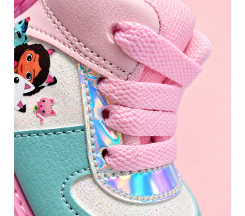 Zapatos No Tuerce para Niña Turquesa Rosado con Brillos