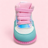 Zapatos No Tuerce para Niña Turquesa Rosado con Brillos