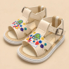Sandalias No Tuerce para Niño Beige con Estampado de Cohete Espacial