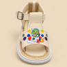 Sandalias No Tuerce para Niño Beige con Estampado de Cohete Espacial