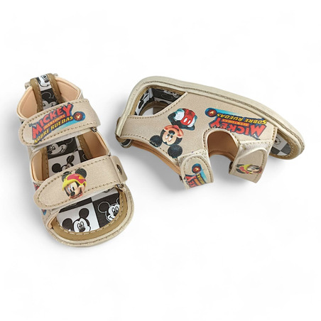 Sandalias No Tuerce Velcro Mikey Beige