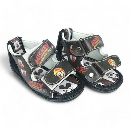 Sandalias No Tuerce Velcro Mikey Negra